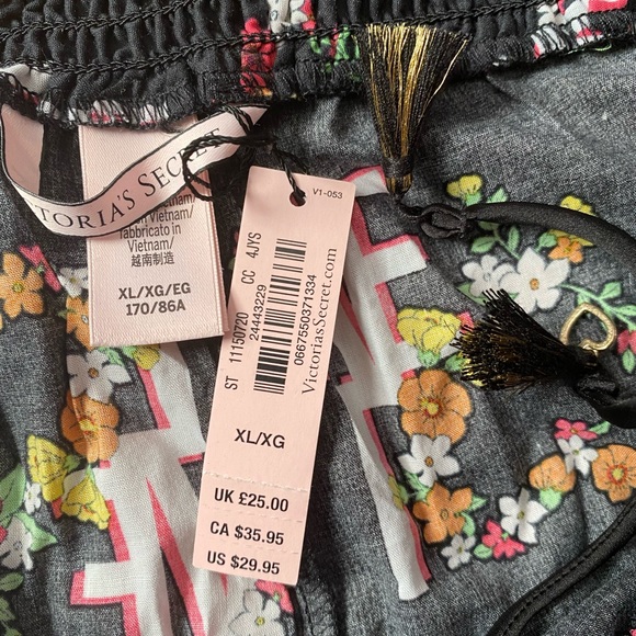 Victoria's Secret Pajama Bottom Drawstring Sleep Short Multicolor Size… - Picture 4 of 5